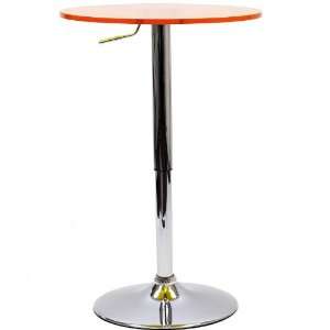 Lexington Modern Portal Adjustable Bar Table with Clear Acrylic Orange 