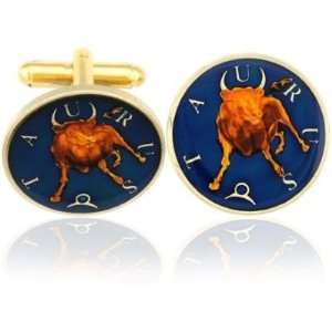  Taurus The Bull Coin Cuff Links Jewelry