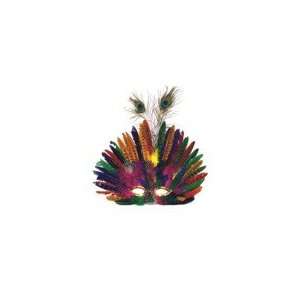  Oversized Purple, Green and Gold Mardi Gras Feather 