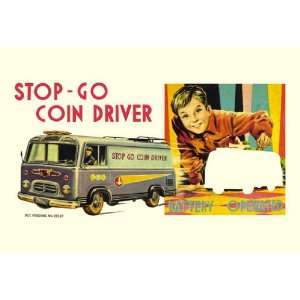  Stop Go Coin Driver 28x42 Giclee on Canvas