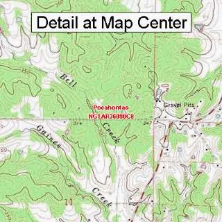  USGS Topographic Quadrangle Map   Pocahontas, Arkansas 
