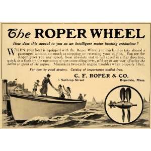  1913 Ad C. F. Roper Wheel Boat Propeller Hopedale Mass 