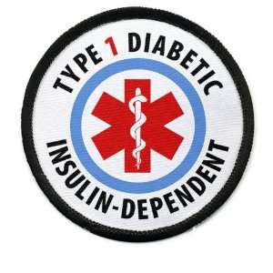   Insulin Dependent Medical Alert 3 inch Black Rim Patch Everything