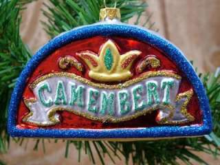 New Camembert Cheese Glass Christmas Tree Ornament  