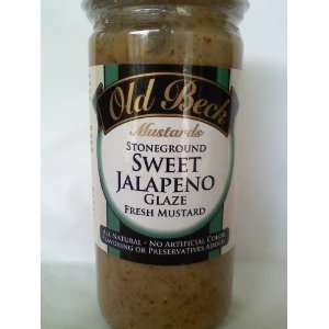 Old Becks Stone Ground Sweet Jalapeno Mustard, 8.9 Oz  