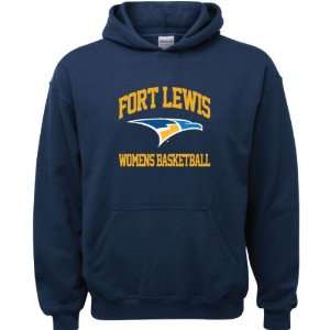 Fort Lewis College Skyhawks Navy Youth Womens Basketball Arch Hooded 