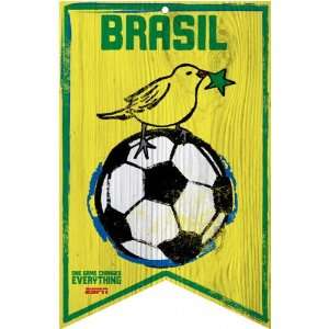  Brazil Soccer ESPN 2010 World Cup 11x13 Wood Sign Sports 