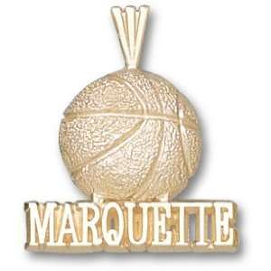  Marquette Basketball 3/4in Pendant 10kt Yellow Gold 