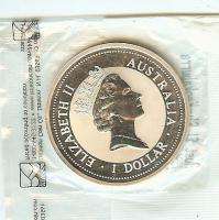 1994 Australian Silver Kookaburra Proof 1 Ounce Pure .999  