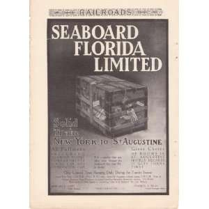 1903 Seaboard Florida Ltd. New York to St. Augustine Illustrated 