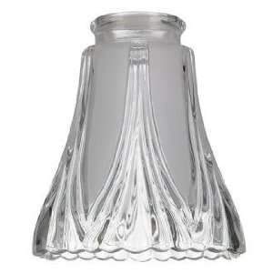  2 1/4 Fitter Set of 4 Large Frost/Clear Glass Shade