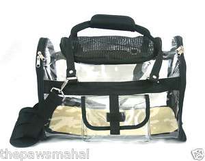 Transparent Airline Approved Dog Cat Pet Carrier Tote  