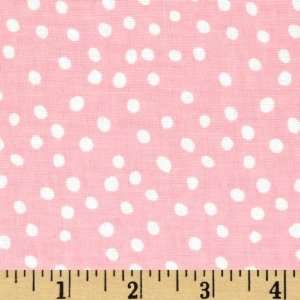  44 Wide Positively Pastel Dots Pink Fabric By The Yard 