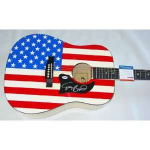 Tracy Byrd Autographed Signed Flag Guitar PSA DNA Certified