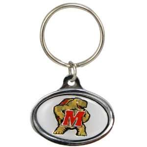 Maryland Terrapins Domed Holographic Metal Key Chain  