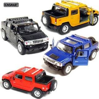 Set of 4 5 2005 Hummer H2 SUT 140 Scale (Black/Blue/Red/Yellow)
