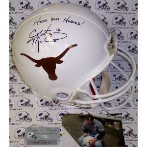  Colt McCoy Hand Signed Texas Longhorns Authentic Helmet 