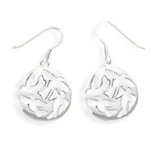  Cut Out French Wire Earrings with Dove Design Jewelry