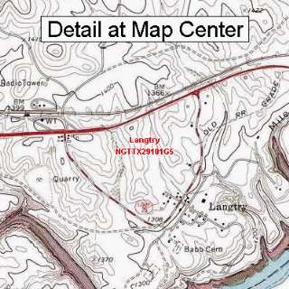  USGS Topographic Quadrangle Map   Langtry, Texas (Folded 