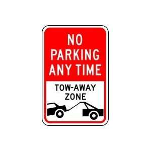  NO PARKING ANY TIME TOW AWAY ZONE (W/GRAPHIC) 18 x 12 