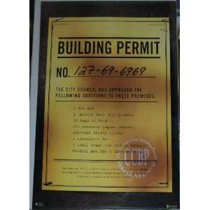  Building Permit Poster 23x35