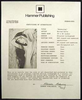Eyvind Earle Awakening Hand Signed Original Art lithograph CoA 