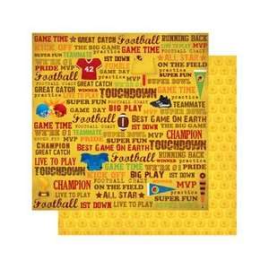   Creation Paper 12x12 Touchdown Game Time (Pack of 25) 