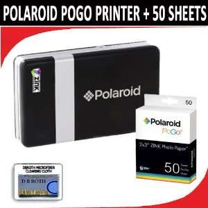  Polaroid CZA 10011B PoGo Instant Mobile Printer (Black 