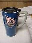 NEW JERSEY NETS CERAMIC TRAVEL MUG COFFEE CUP NEW NBA 7 TALL 16 OUNCE