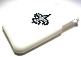   case with silver crystal fleur de lis for your apple iphone 3g 3gs