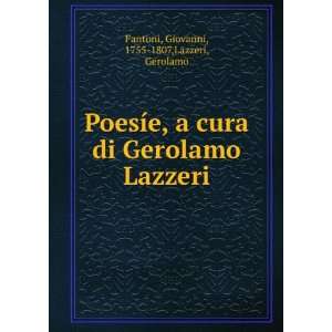   Gerolamo Lazzeri Giovanni, 1755 1807,Lazzeri, Gerolamo Fantoni Books