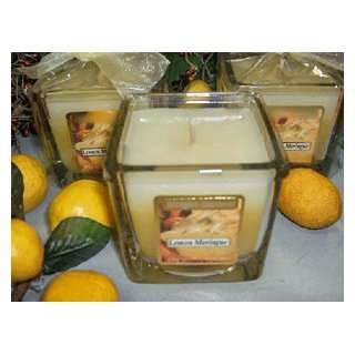  Lemon Meringue Scented Square Jar Candle 10 Oz