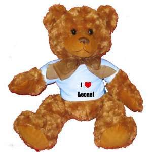  I Love/Heart Leonel Plush Teddy Bear with BLUE T Shirt 