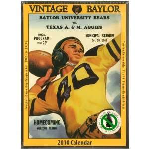  Baylor Bears Vintage 2010 Football Program Calendar 