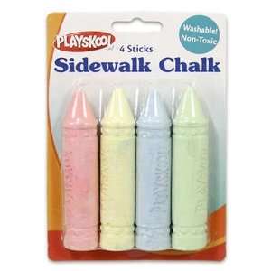  Playskool Sidewalk Chalk, 4 Piece Case Pack 48