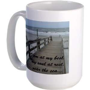  I am at my best Beach Large Mug by  