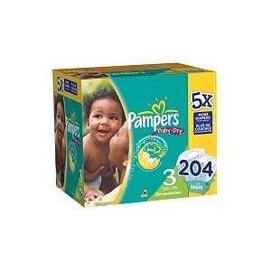Pampers Baby Dry, Size 3 (16 28 Lbs.), 204 Ct.