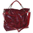 Sharif Leopard Print Patent Hobo with Topstitch Detail 495 042  