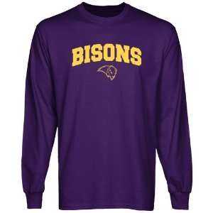  NCAA Lipscomb Bisons Purple Logo Arch Long Sleeve T shirt 