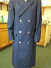 VINTAGE AIRFORCE OVERCOAT 50% WOOL DOUBLE BREASTED W/MILITARY PATCHES