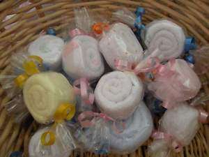 Washcloth candy baby shower favor boy girl diaper cake  