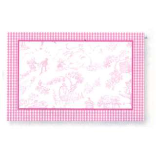   PINK Toile Baby Shower Name Tags girl/boy party supplies favors games