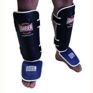 Amber Sports Gel Shin and Instep Guards Free Style MMA  