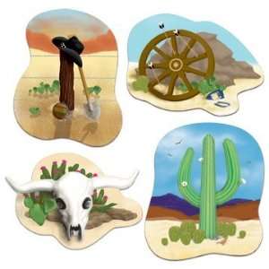  Beistle   57159   Western Cutouts  Pack of 12 Toys 