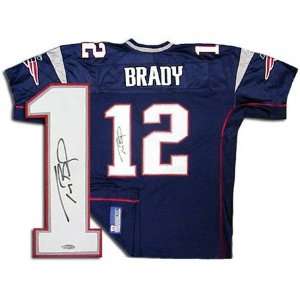  Tom Brady New England Patriots Autographed Authentic Navy 
