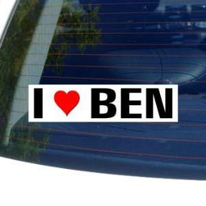  I Love Heart BEN   Window Bumper Sticker Automotive