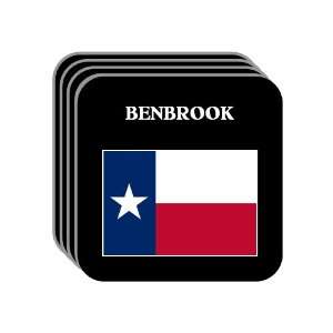 US State Flag   BENBROOK, Texas (TX) Set of 4 Mini Mousepad Coasters