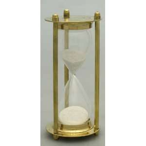  7 Antique Style Brass Sand Timer   5 Minute Hourglass 