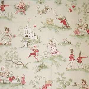   54 Fabric, Over the Moon Color Antique Red, Covington Toile Fabric