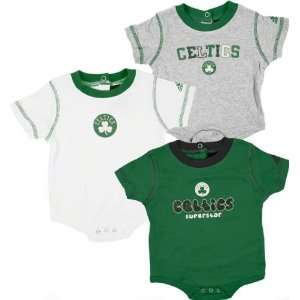  Boston Celtics Newborn 3 Piece Body Suit Set Sports 